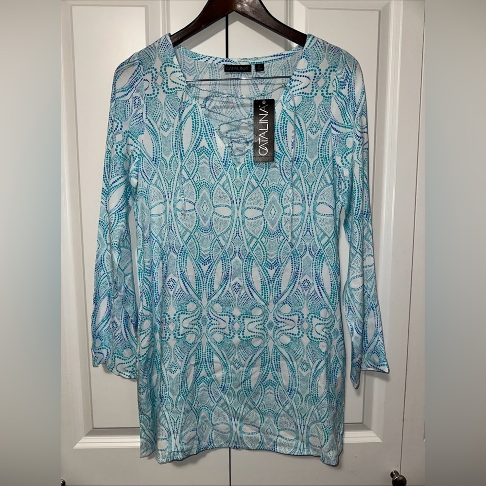 Catalina Lace Up Lightweight Longsleeve Blouse S